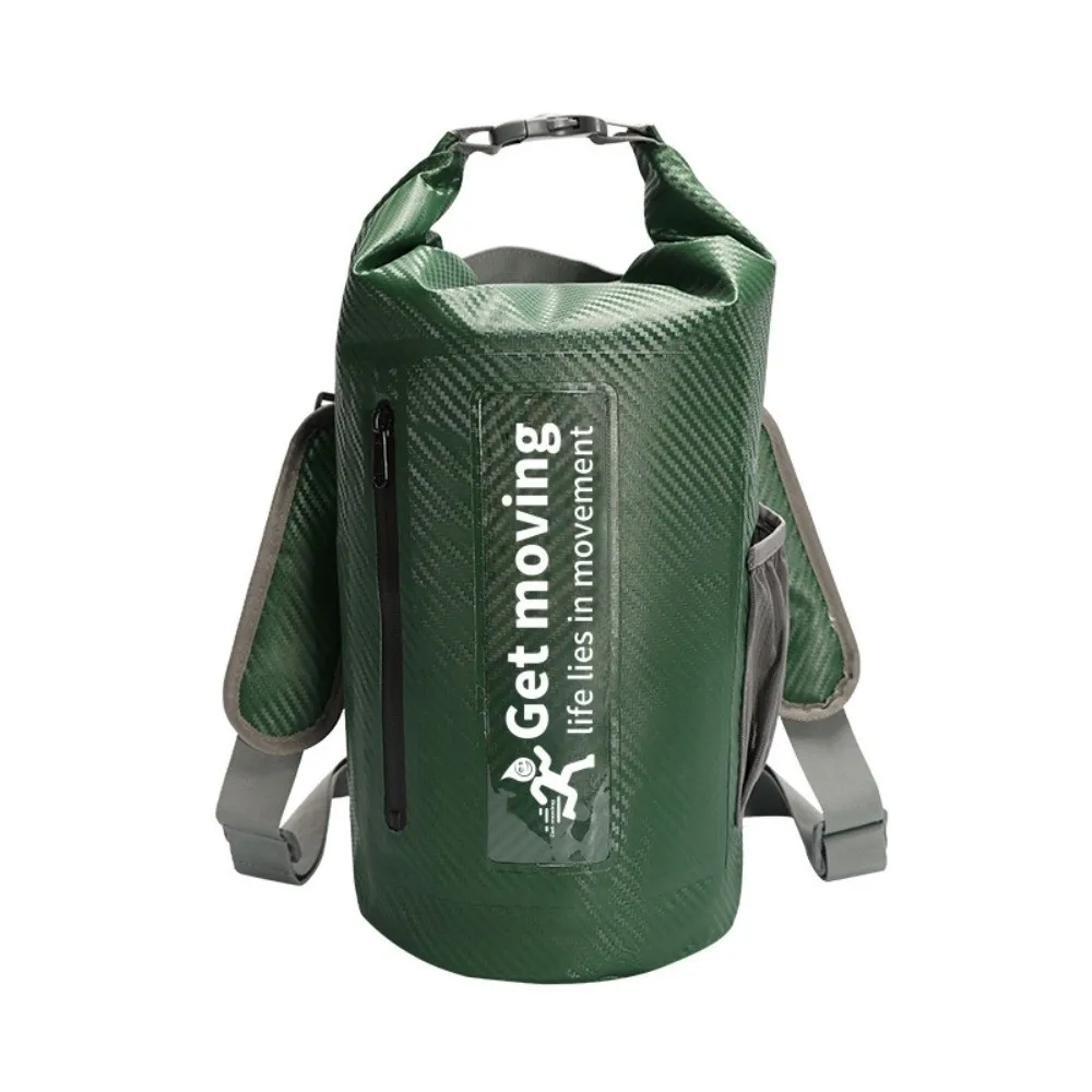20L Waterproof Dry Bag with Shoulder Straps Lightweight Swimming Bucket Bag Large-Capacity Foldable Beach Backpack Water Sports