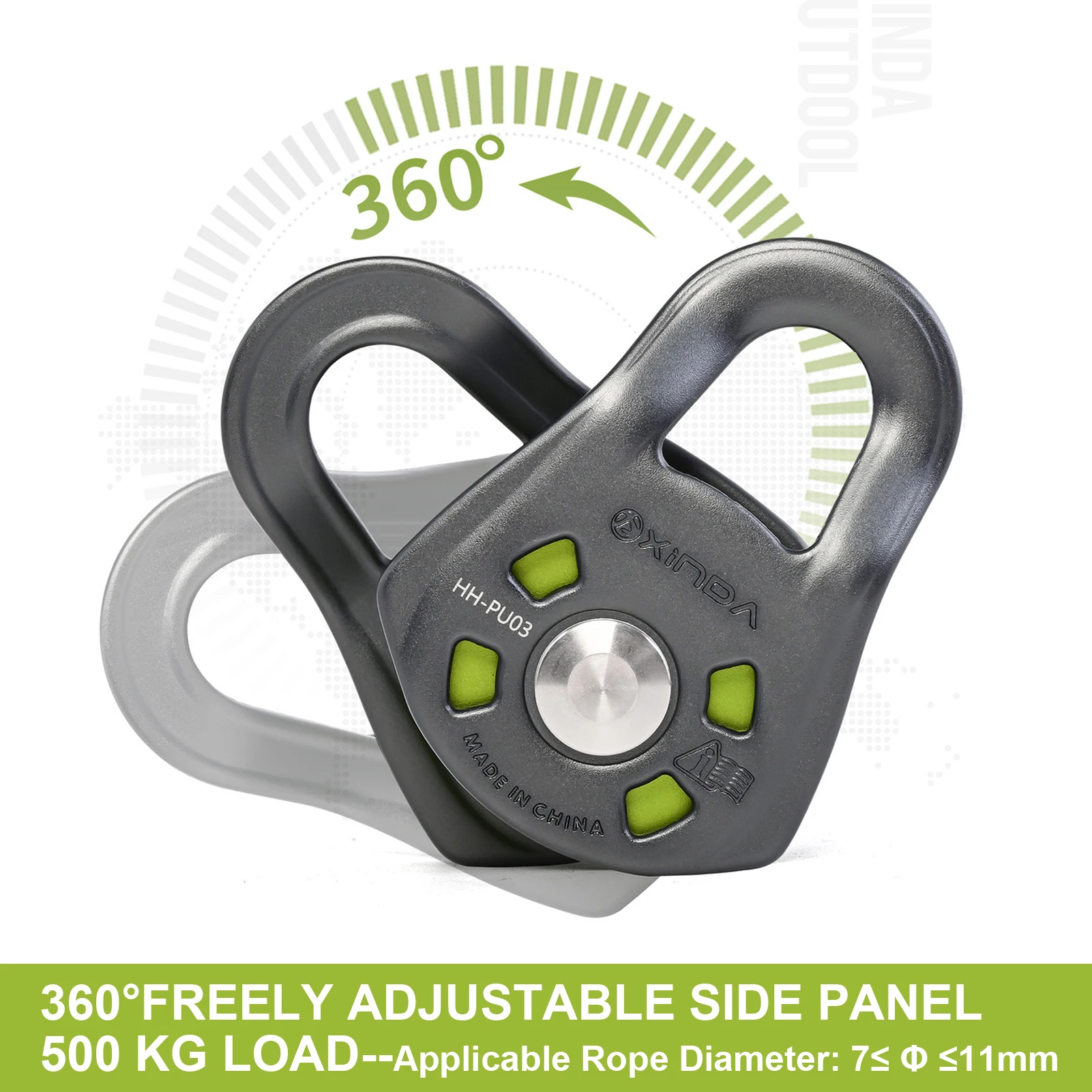 Enhanced Side Panel Type Small Single Pulley, Outdoor High-Altitude Cableway Zip Line Climbing Cross Pulley, P889