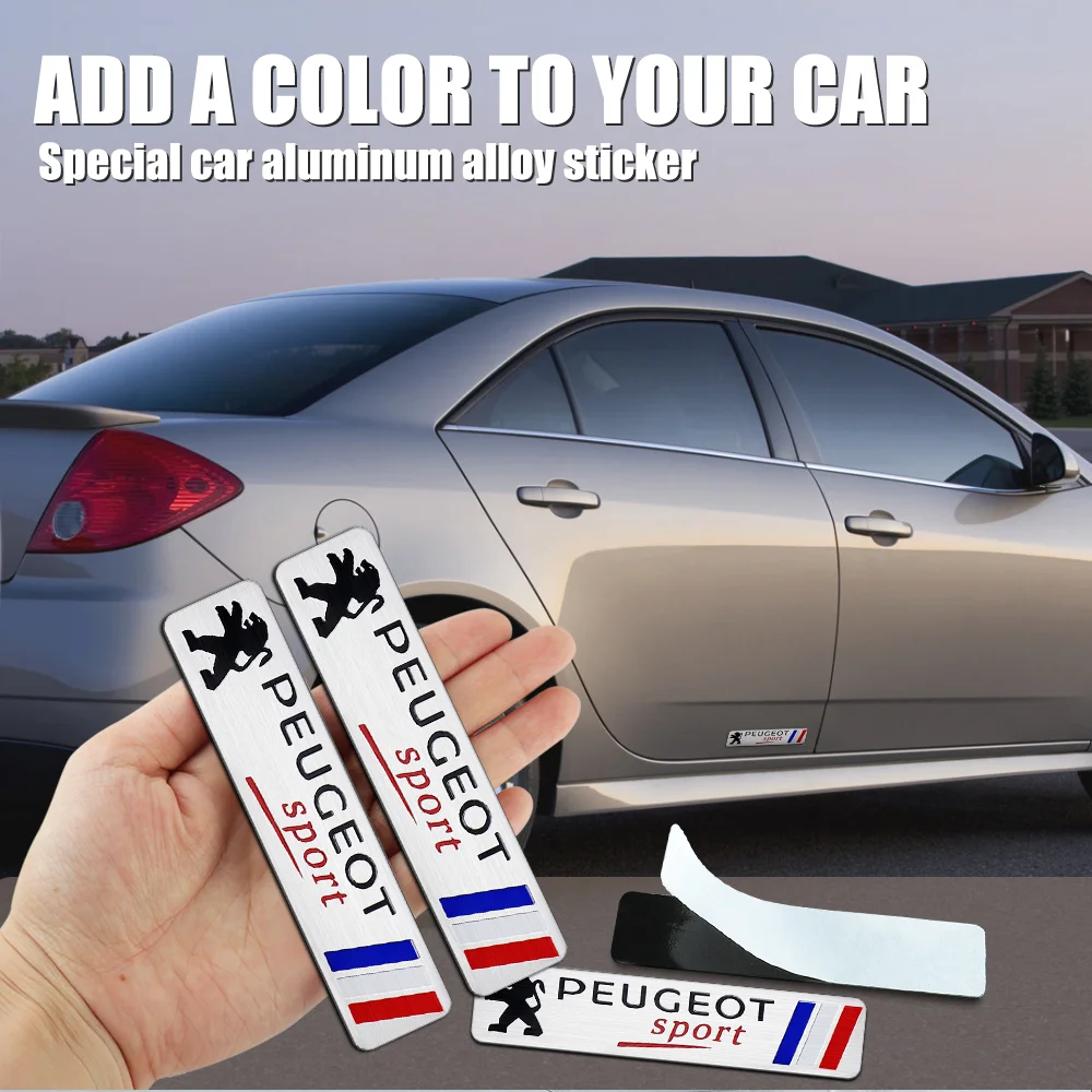 1Pcs 3D Aluminum Styling Car Body Trunk Emblem Sticker Accessories For Peugeot 308 408 108 RCZ 208 3008 107 106 206 207 5008 306