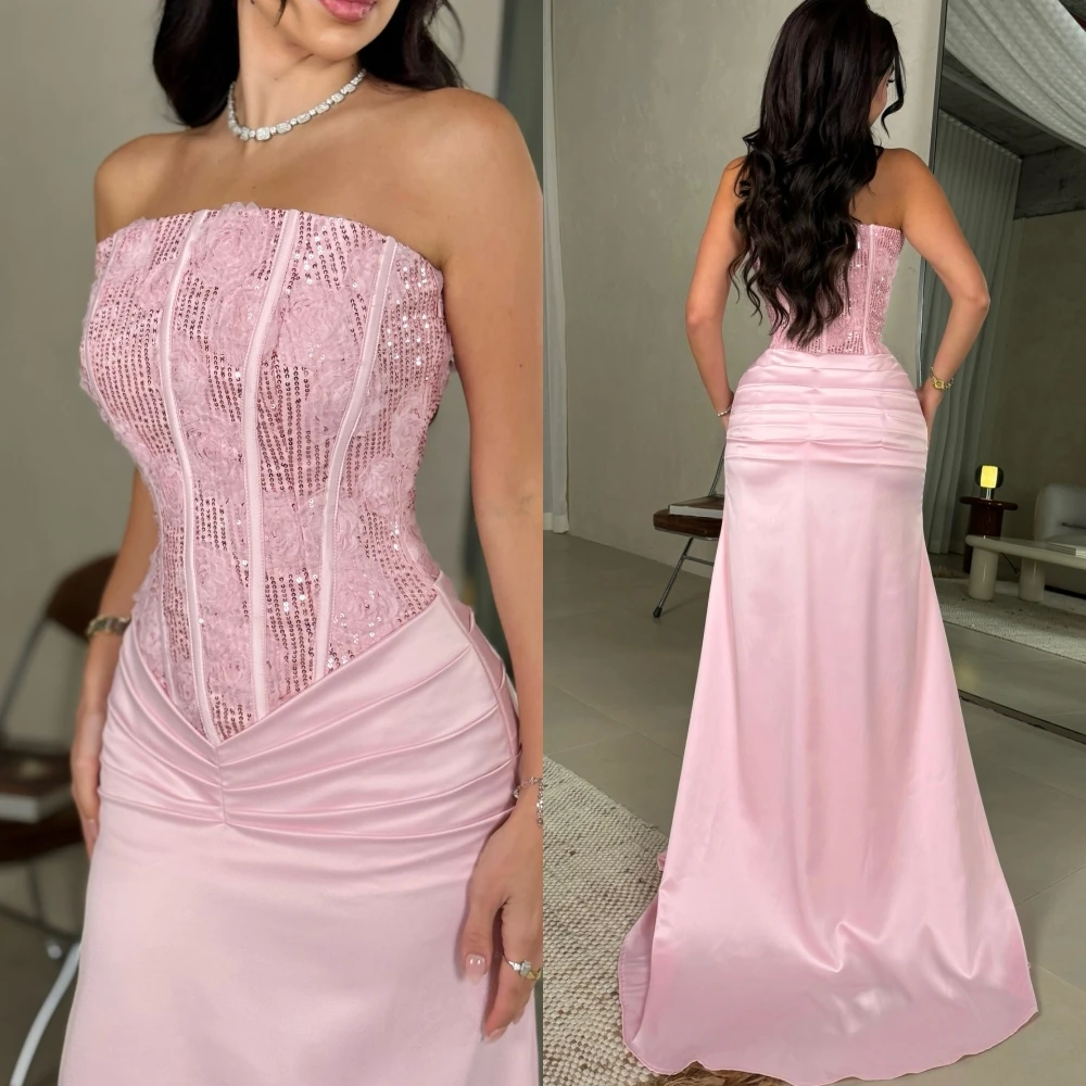 فستان سهرة أنيق مخصص بدون حمالات بدون أكمام مخصص، فساتين مناسبة رسمية عالية الجودة للحفلات الراقصة