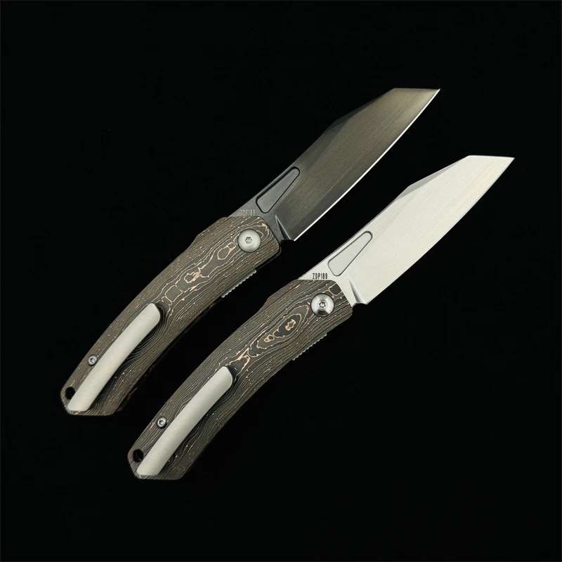 TACRAY Drz01 Folding Knife ZDP-189 Blade Copper powder carbon fiber Handle Outdoor Cooking Camping Hunting Daily EDC Tool