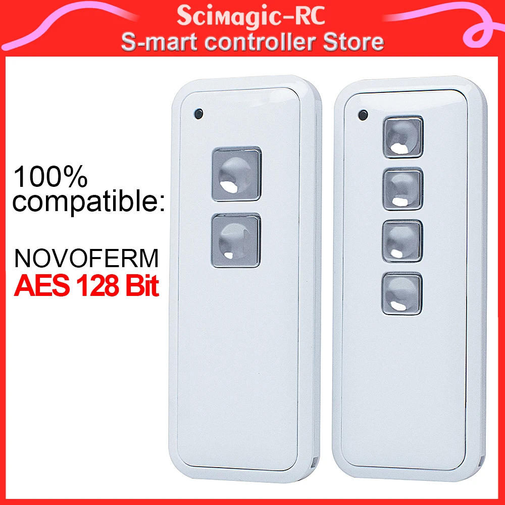 

100% Compatible NOVOFERM Novotron 522 / 524 AES 128 BIT Rolling Code Garage Remote Control 433 mhz Gate Door Opener Transmitter