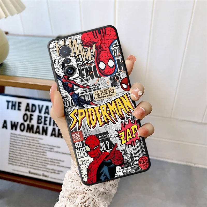 Spider-Man Comics Cute Gwen Phone Case For Xiaomi 10T 11T 12T 13 14 Pro 11 12 13 Lite 12X Black soft shell