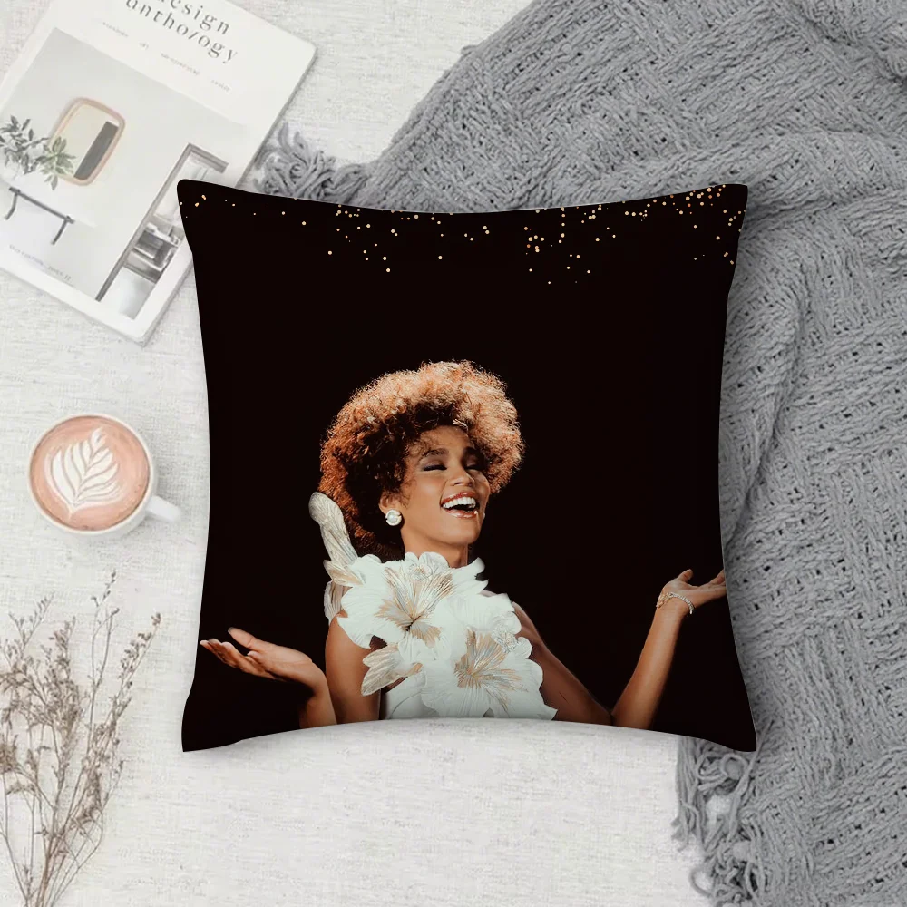 

Чехол для подушки Singer W-Whitney Houston, квадратный, с узором, для комфортных подушек, подходит для комнаты.