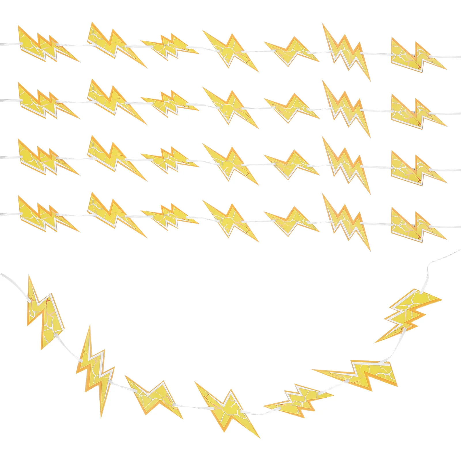 5Pcs Flash Weather Hanging Pendant Decorations Yellow Ceiling Swirls Party Streamers Birthday Baby Showers Supplies Weather view 2