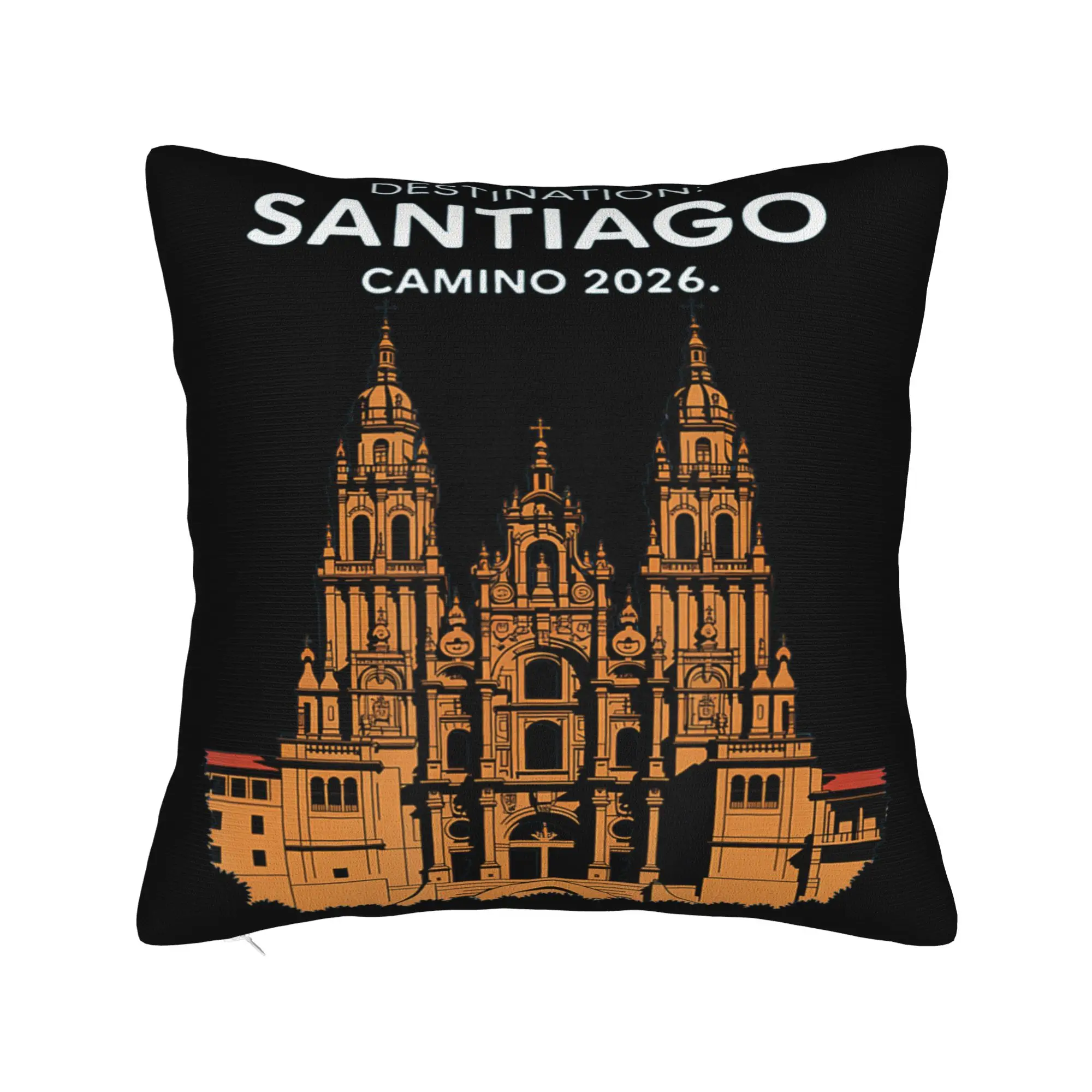 Camino de Santiago 2026  Pillow Cover Merch Soft Cushion Cover Decorative  Pillow Case Cover Living Room Multiple Sizes