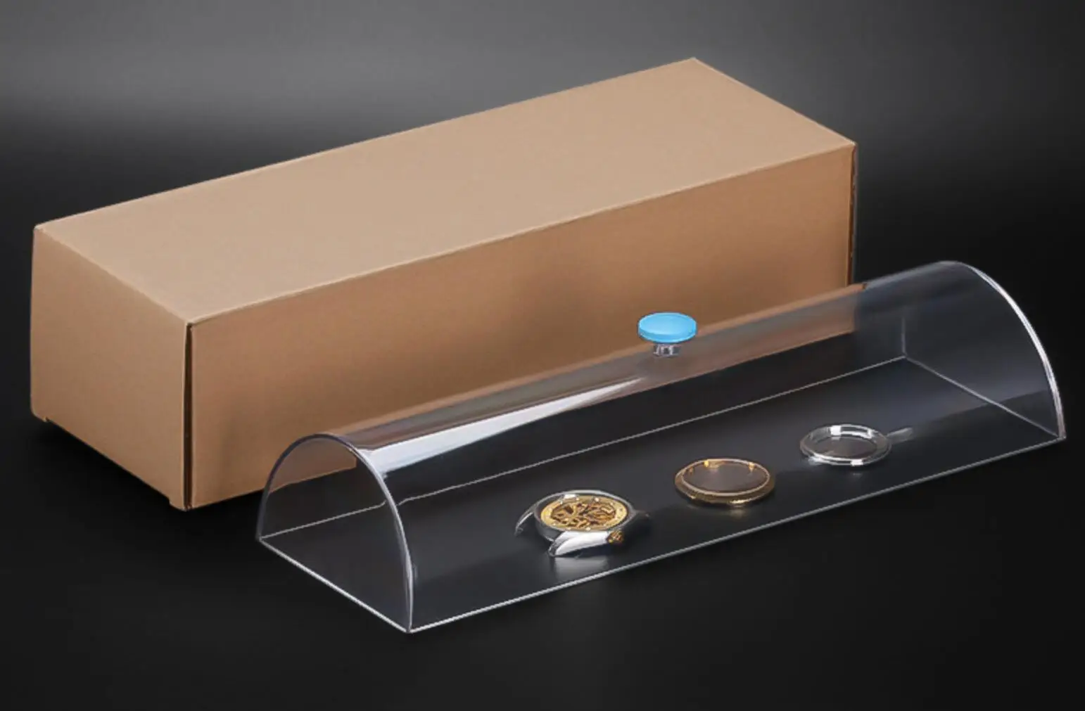 Teile Uhrmacher Feuchtigkeitsbeständiger Halter Tablett Aufbewahrungsbox Schutz Uhrwerk Staubschutz