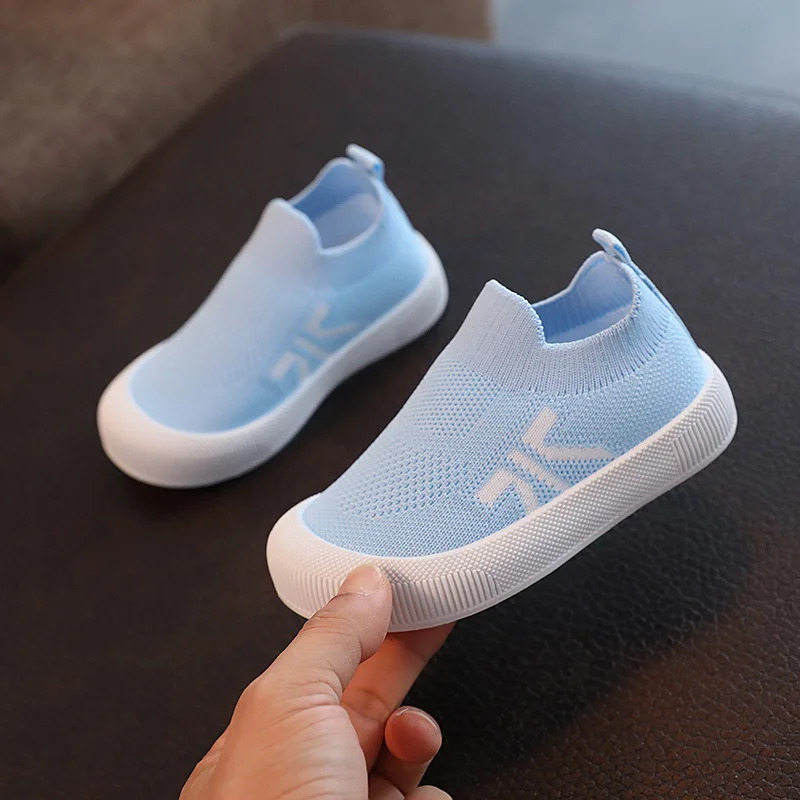 Children Knitted Sock Shoes for Boys Girls Breathable Lightweight Kids Sneakers Soft Soled Non-slip Toddler Tennis Shoes 운동화