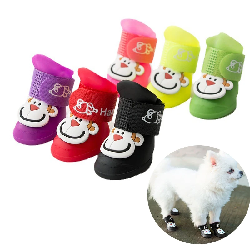 

Pet Rain Boots Are Waterproof and Non Slip, Suitable for Outdoor Shoes, Ankle Boots, S, M, L，Dog and Cat Soft Soled Shoes
