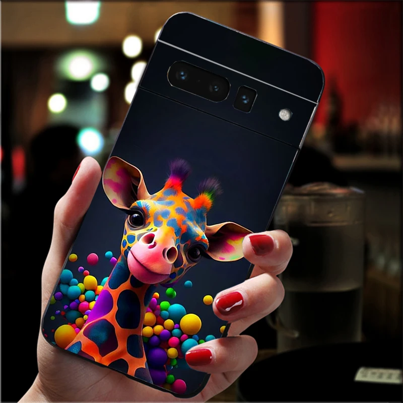 Phone Case For Google Pixel 10 Pro XL 9 Pro XL 9A 8 7 6 Pro Pixel 8A 7A 6A Pixel 8 7 6 5 Giraffe Anime
