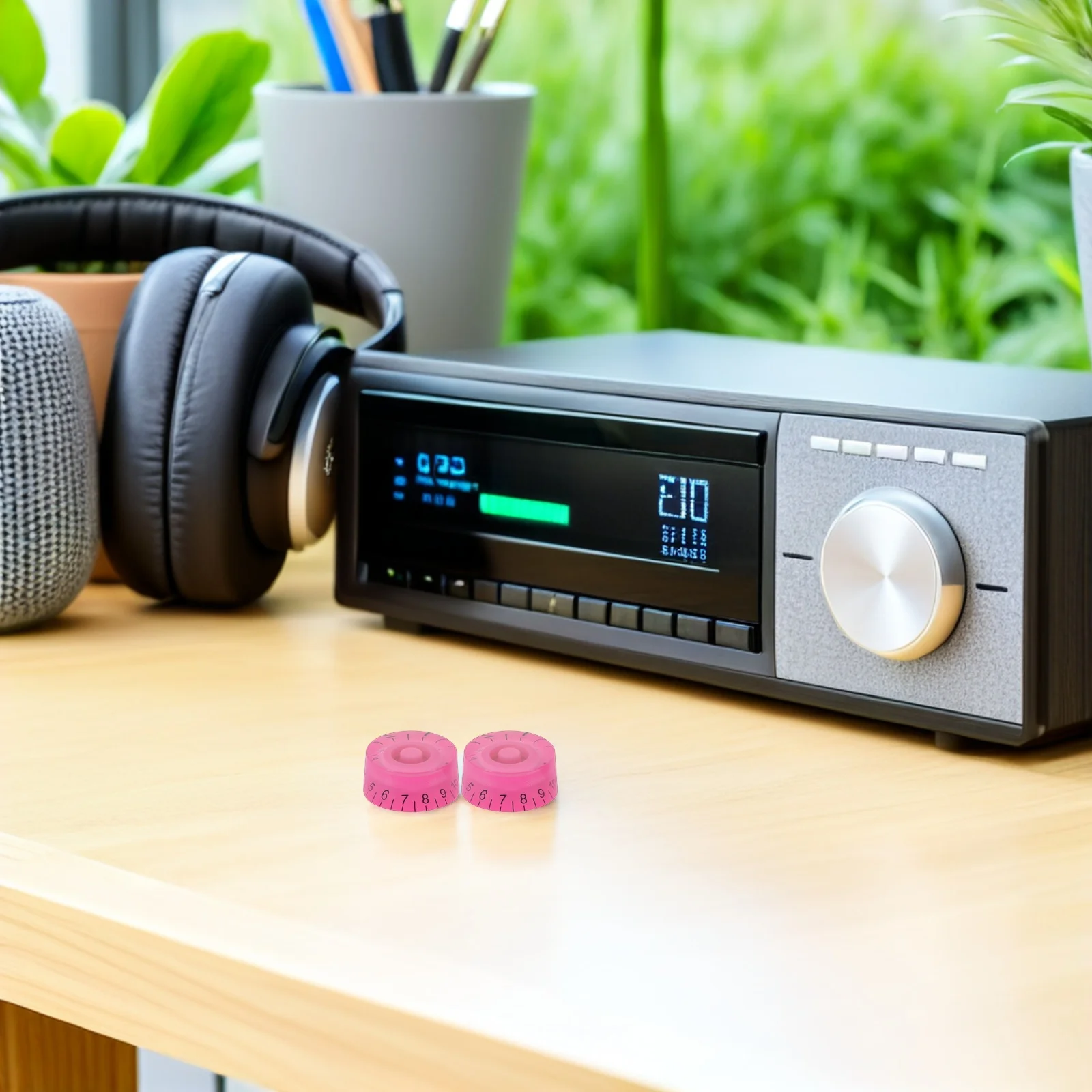 

4pcs Electric Guitar Knobs Acrylic Bright Pink Volume Tone Control Rotary Potentiometer Parts For Musical Instruments Upgrade