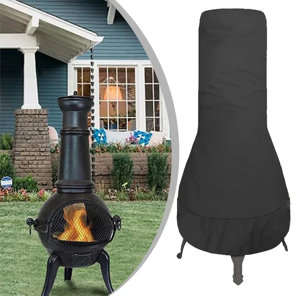 

All-Season Cover Chiminea Cover Compact Storage Design Easy To Clean Cover Heat-Resistant Cover PU Coating Material