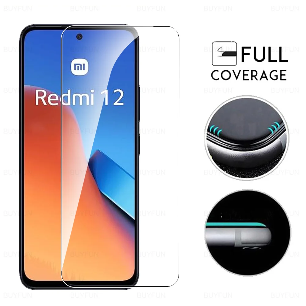 4 Stück Displays chutz folie für Xiaomi Redmi 12 4g 6,79 Zoll Schutz gehärtetes Glas Readmi Redmy Radmi 12 Redmi12 Premium Glas