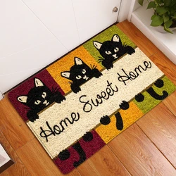 Kitchen Carpet Floor Mats for Living Room Welcome Mat Animal Cute Cat Doormats Kitchen Mat Bathroom Anti-Slip Rug Door Carpet