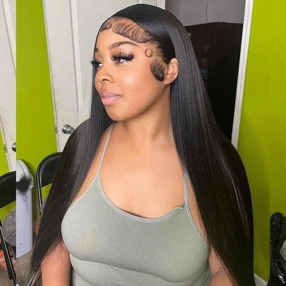 

Brazilian For Women Glueless Wigs 4x4 HD Straight Transparent 13x4 HD Lace Front Wigs Human Hair Ready To Wear Lace Frontal Wigs