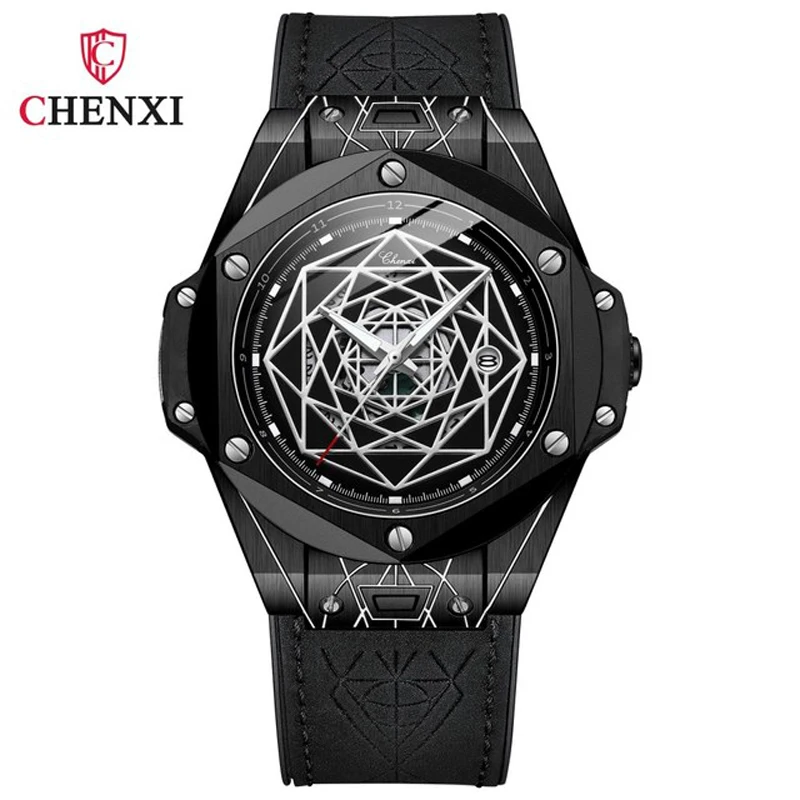 CHENXI 8249 Neue Mode Luxus Marke Sport Wasserdichte Leucht Kalender Uhr Männer Quarz Armbanduhr Relogio Masculino