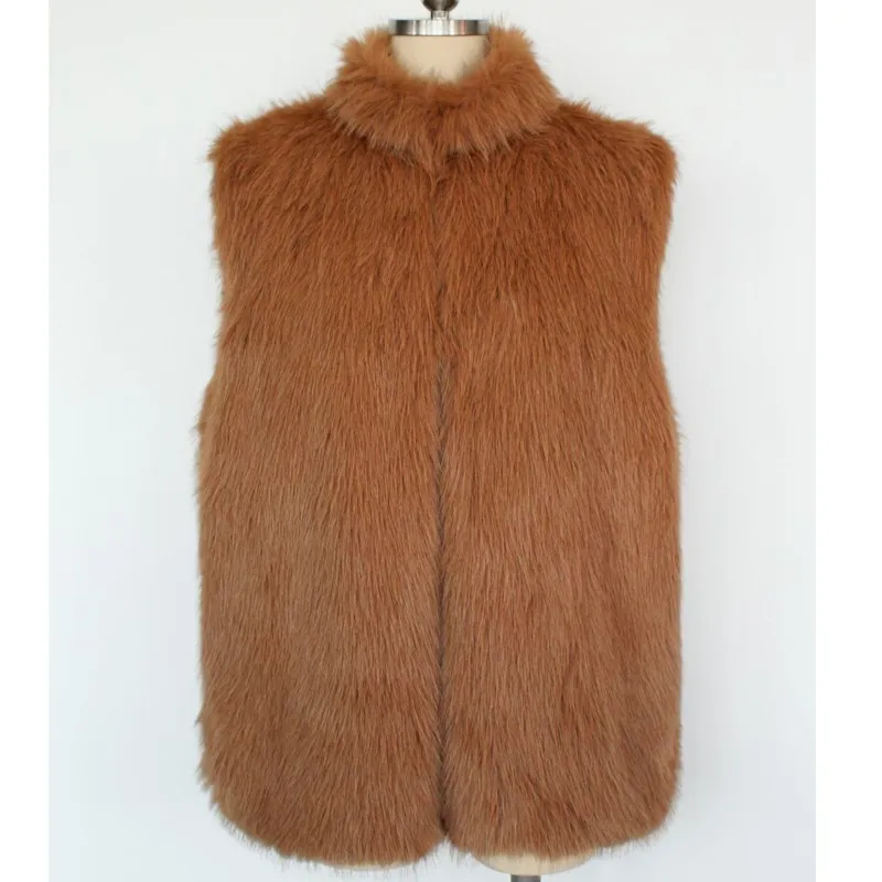 2025年冬 厚手 暖かい ゆったりサイズ ベスト ジャケット ノースリーブ ファー ふわふわ レトロ メンズ フェイクフォックスファー Vネック ベスト コート アウター