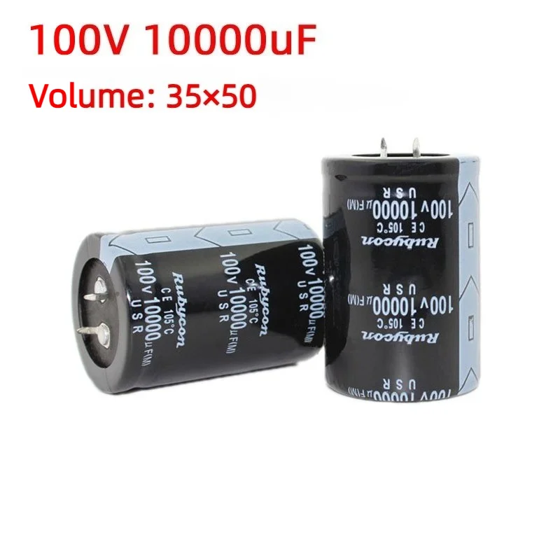 

2pcs 100V 10000uF Aluminum Electrolytic Capacitor 35x50mm for Audio Power Amplifier Filter