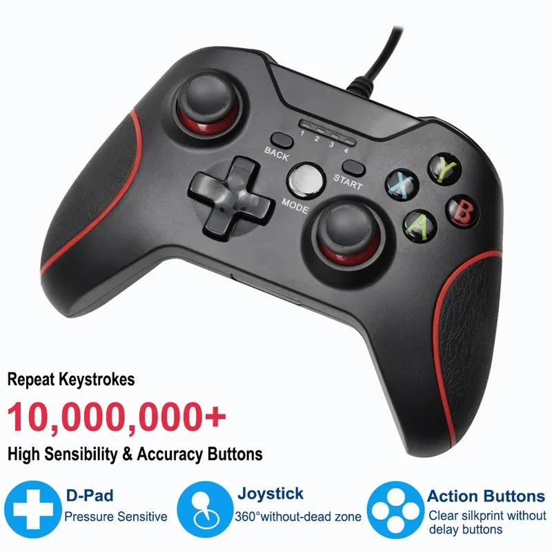 لوحة ألعاب سلكية USB لوحدة تحكم عصا التحكم PS3 للكمبيوتر الشخصي لسوني PS3 وحدة تحكم ألعاب الفيديو للهاتف أندرويد Joypad ملحقاتها