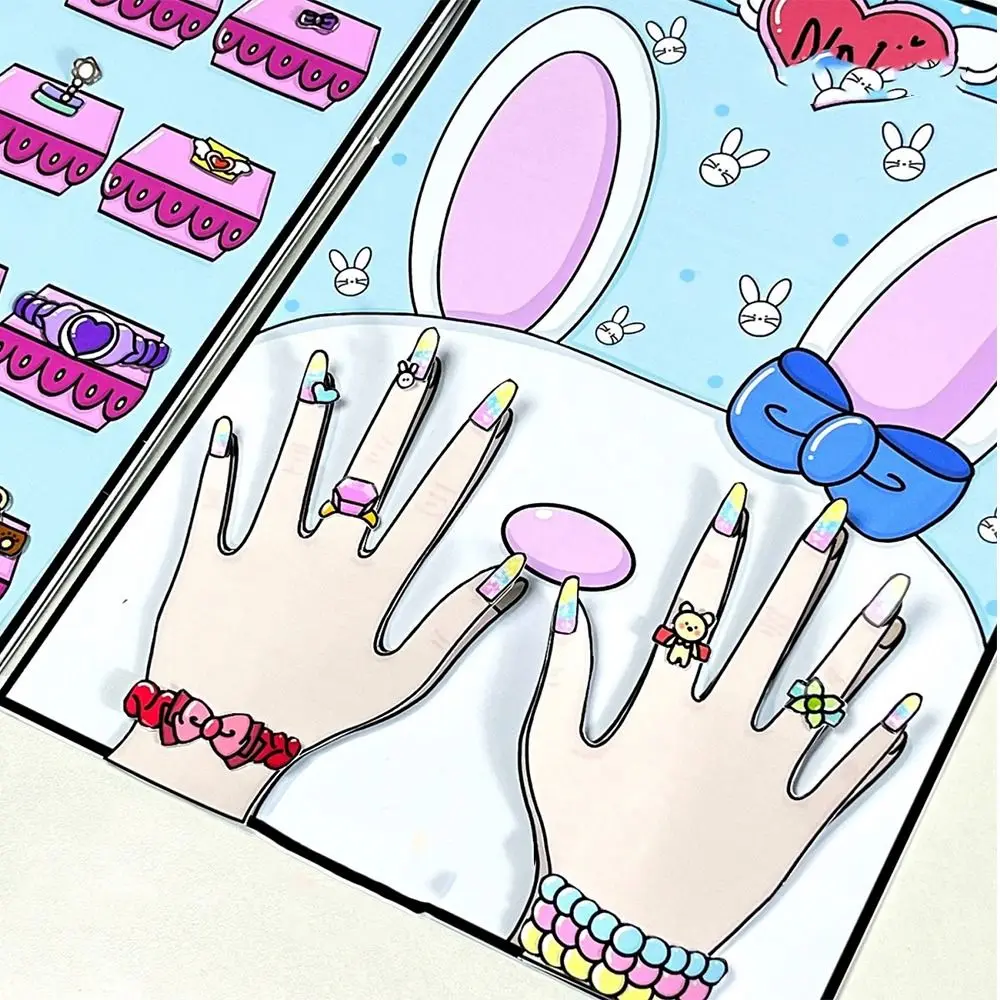 Gorro livro material pacote waffle amassar livro silencioso adesivo livro montessori loja de unhas livro silencioso papel algodão caseiro