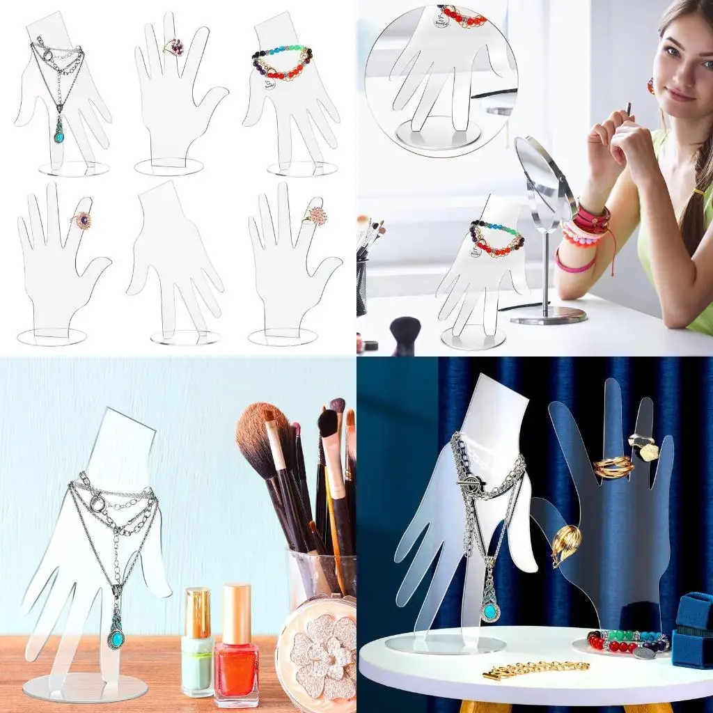 

J78F Держатель для ювелирных изделий Браслет Кольцо Подставка для часов Поддержка Ювелирная башня Акриловая ручная стойка для