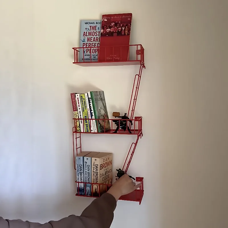 Creative Escape Ladder Shelf Multi-layer Advanced Sensory Entry Entrance Large Capacity Load-bearing Storage Basket Practical