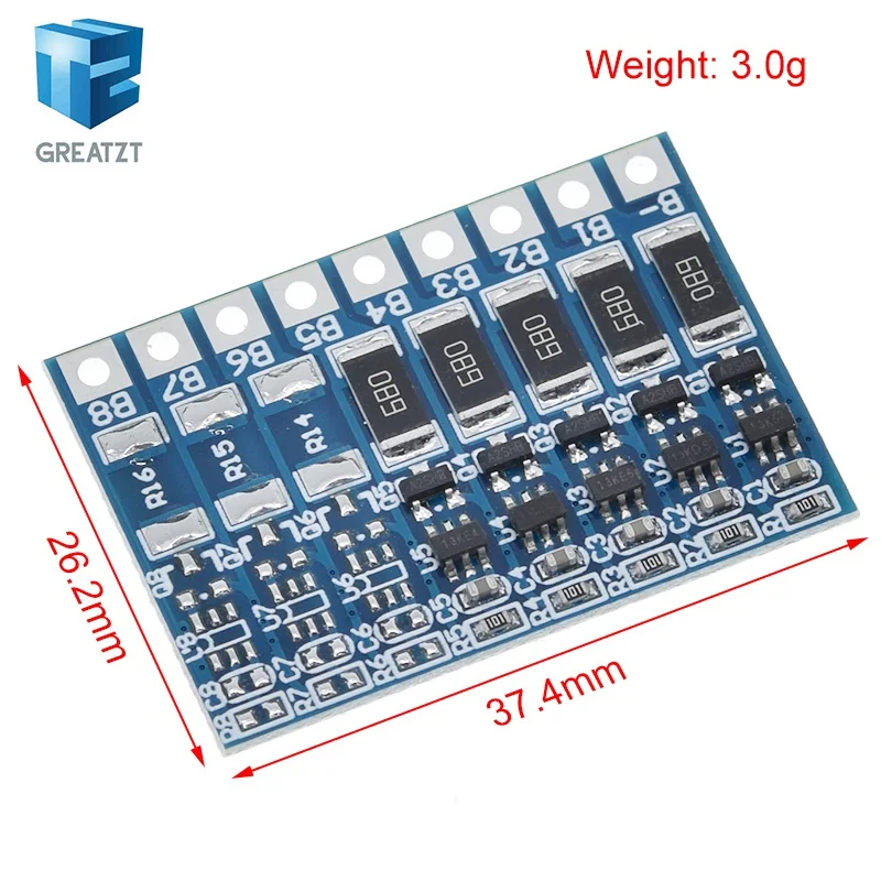 GREATZT 5S 4.2v li-ion balancer board 18650 21V li-ion balncing full charge battery balance board