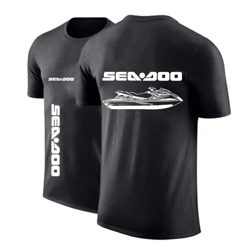 

2025 Sea Doo Seadoo Moto New Summer Men's Brand T-Shirt Short Sleeve Round Neck Casual Fit Comfortable Quick Drying T-shirt Tops