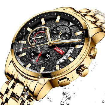 NIBOSI top brand men watches for man classic luxury wristwatch original quartz waterproof luminous chronograph Reloj Hombre