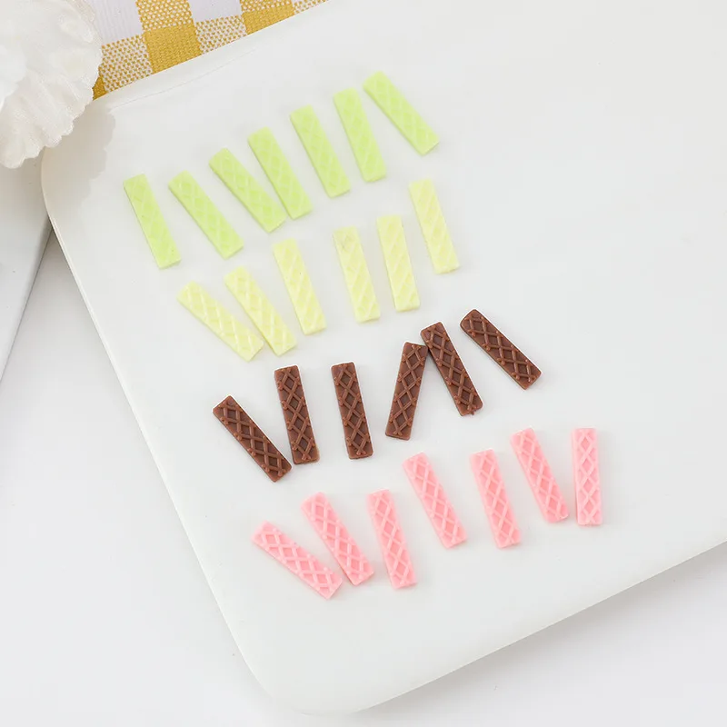 Fake Mini Wafer Chocolate Biscuit, Simulation Food, Photography Props, Home DIY Craft Decoration, 100Pcs Lot