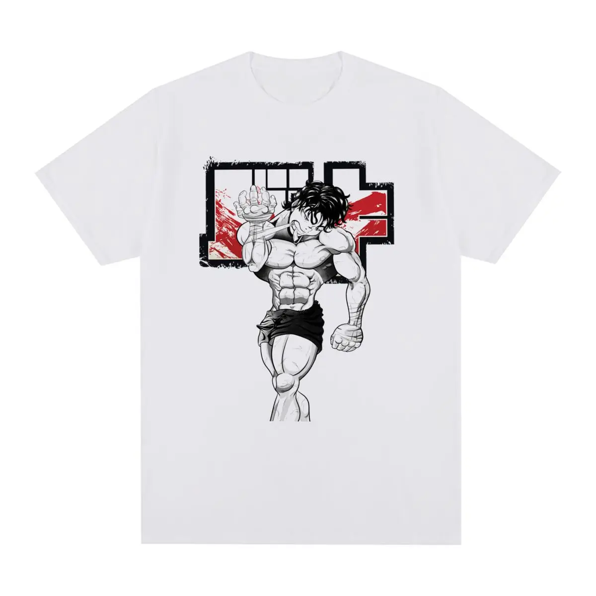 

baki hanma Vintage T-shirt Martial Arts Anime The Grappler Cotton Men T shirt New Tee Tshirt Womens Tops