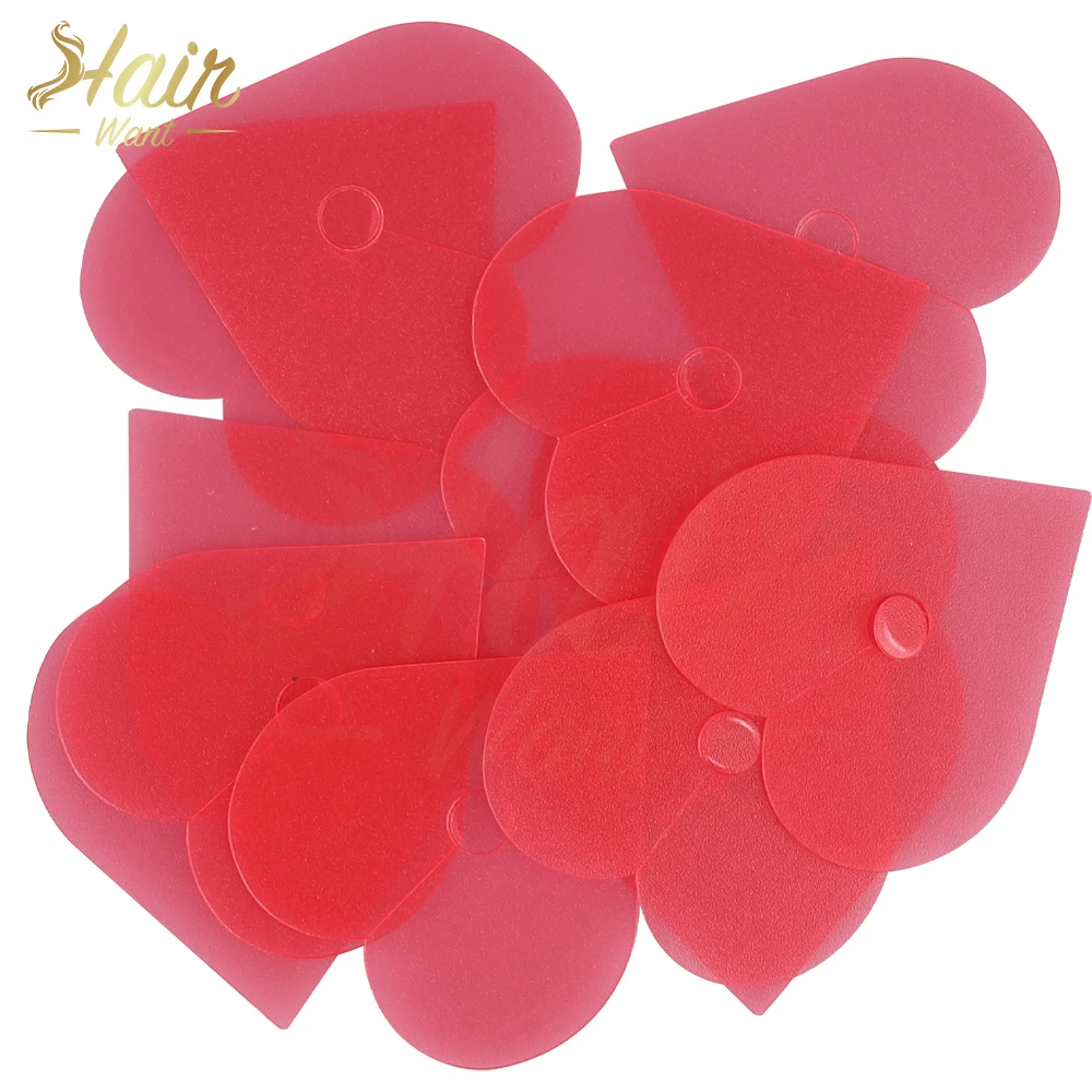 Hair Want Heart Shape Heat Shields Heat Insulation Sheet Protector Shields for Keratin Bonded Hair Extensions Styling Tools