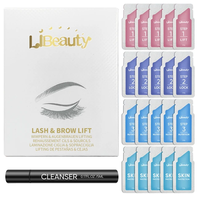 Libeauty 20 części/partia 10-12 minut saszetka zestaw do laminowania brwi Calia Perm i utrwalanie indywidualne opakowanie narzędzia do makijażu