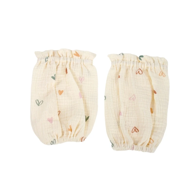 J15U Par Protetores Braço Infantil Reutilizáveis ​​Mistura Algodão Drools Prova Jogo Essencial