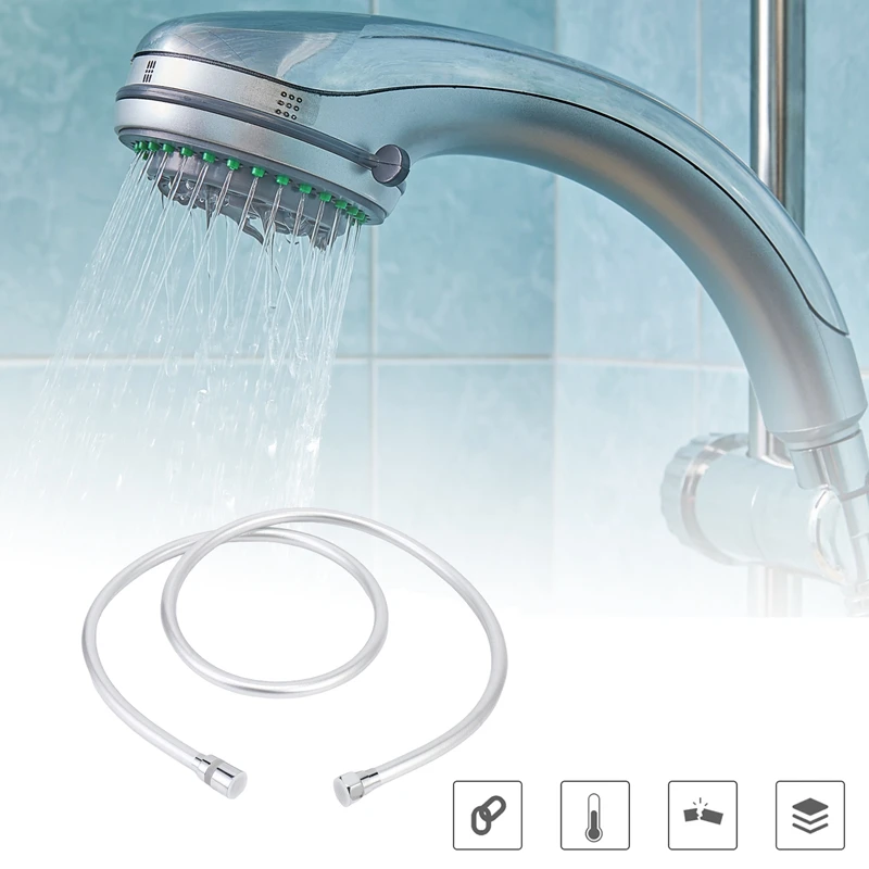 Tubo flessibile per doccia liscio Anti-avvolgimento in PVC ad alta pressione per soffione doccia portatile da bagno tubo flessibile per doccia