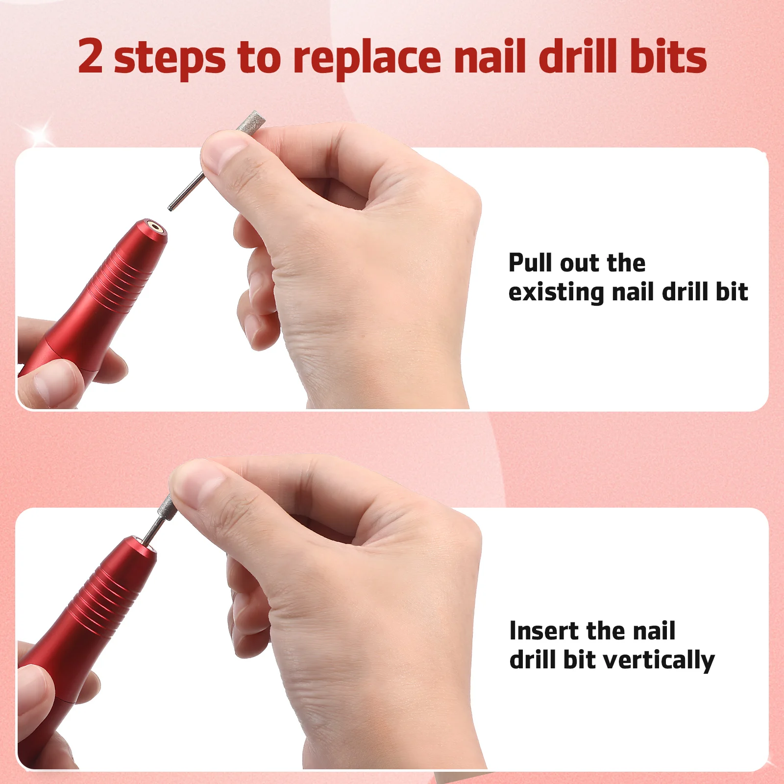 

1 Set Compact Machine Portable Manicure Drill Set Multi-Functional Shaper Electric File Home Salon Use Nail Tools For Manicure