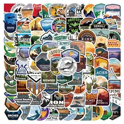 10/50/100PCS USA National Park Landscape Travel Stickers DIY Motorcycle Luggage Skateboard Cool Graffiti Sticker Decal Kid Toy