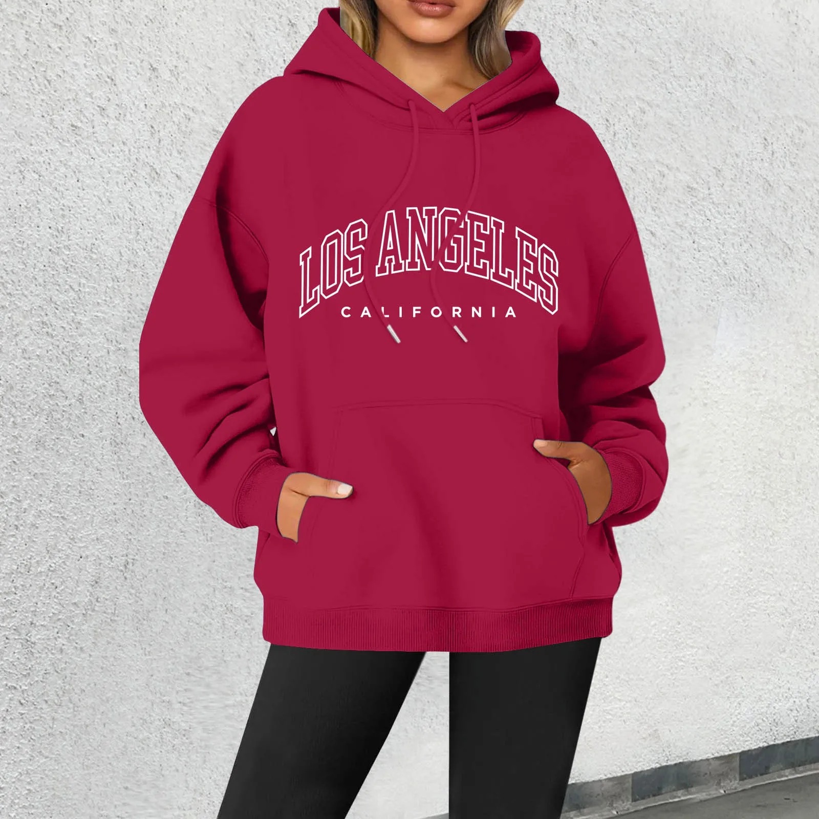 Sweat à capuche de sport à manches longues imprimé lettre de Los Angeles pour enfants, sweat-shirt de poche, haut décontracté, garçons, filles, femmes, hommes, hommes, automne, printemps, cadeau