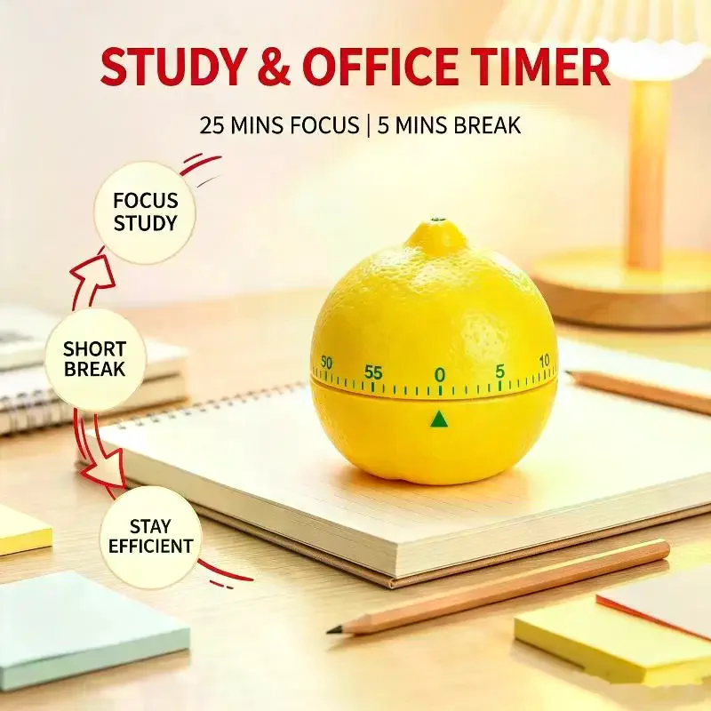 Timer – Electronic Kitchen Reminder / Mechanical Tomato Countdown Alarm – Cooking Tool / Game Timer Fruit-Shaped
