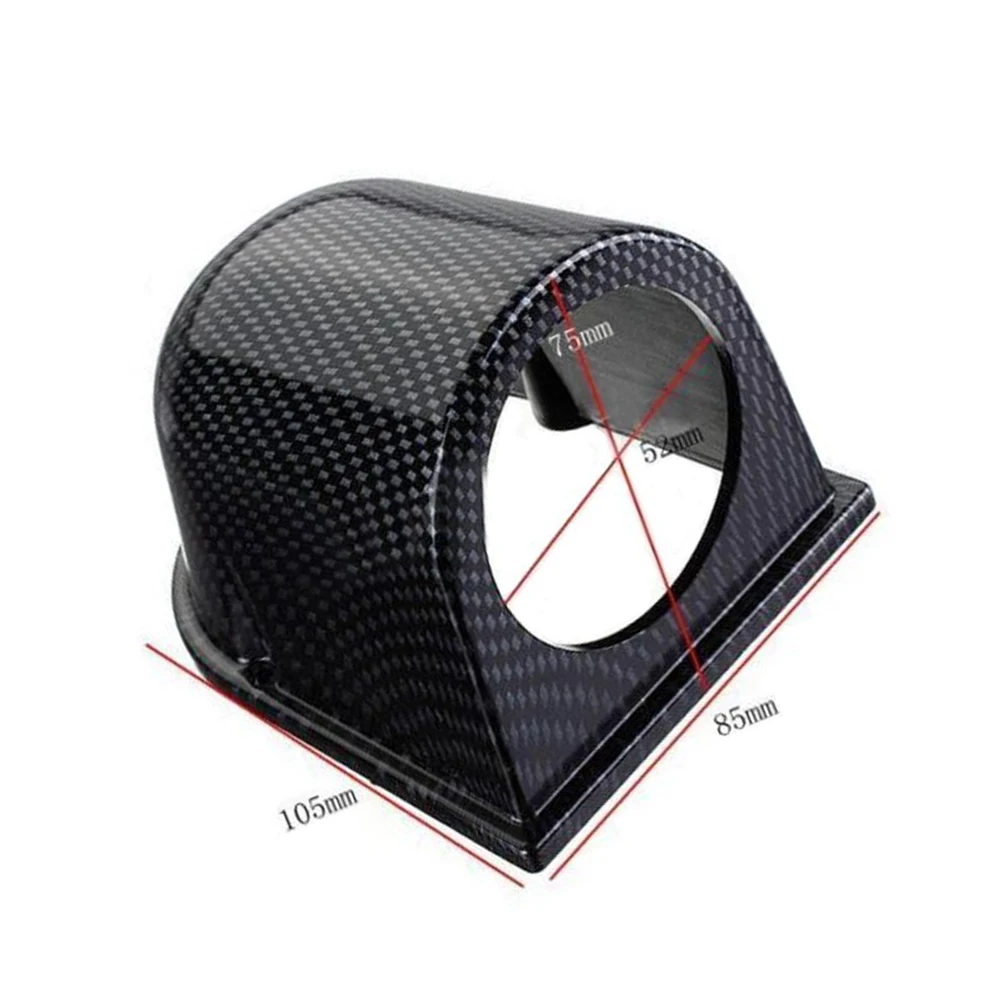 

52mm 2 Inch Gauge Pod Holder for Car Dash Mount Carbon Fiber Style Single Hole Holder Made from ABS Plastic Material