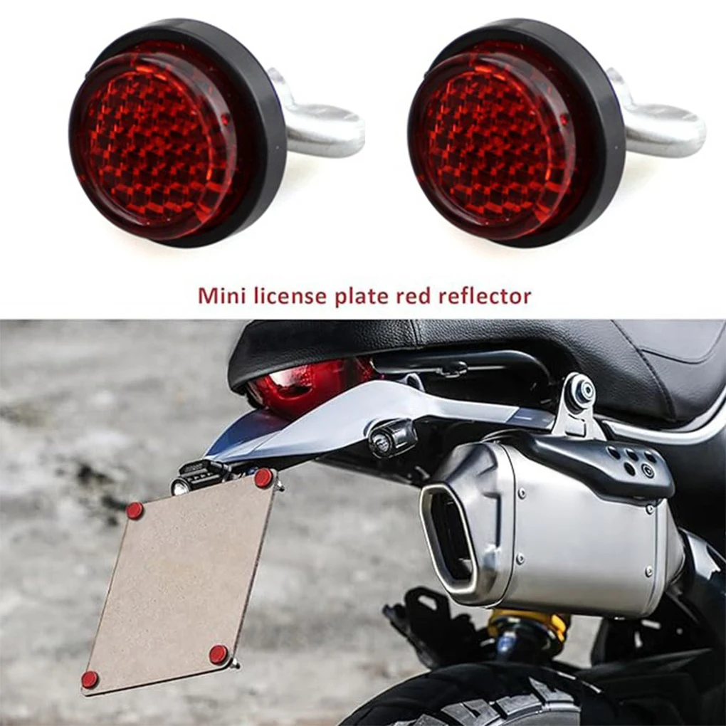 4pcs 4PCS Mini Reflector Tag Bo-lt Screws For Motorcycle License Plate Frame Decorative License