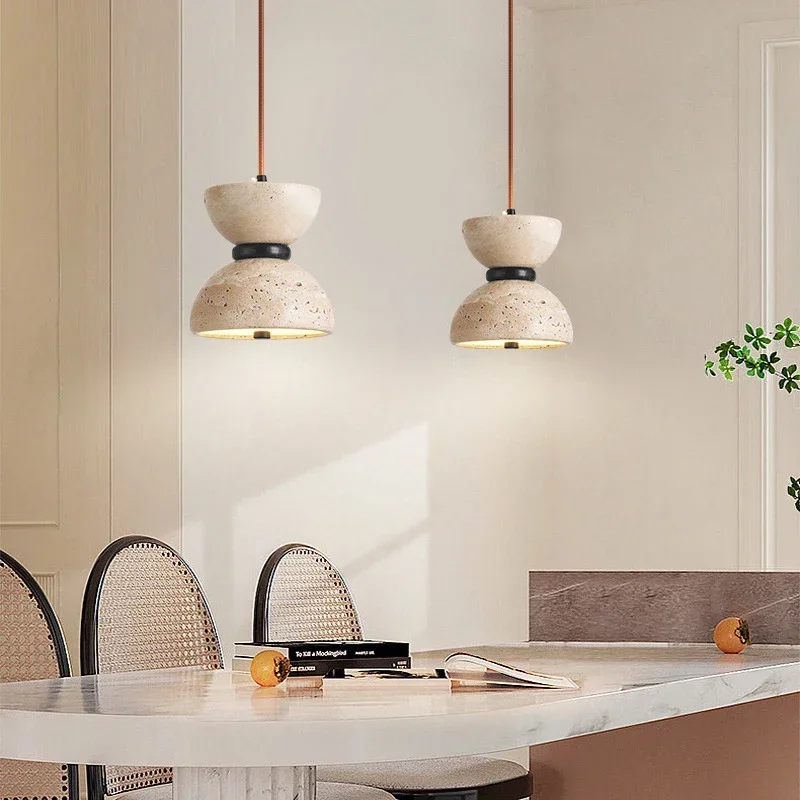 

Designer Creative Natural Stone LED Chandelier Restaurant Bedroom Bedside Kitchen Hotel Pendant Lamp Home Decor Lighting Fixture