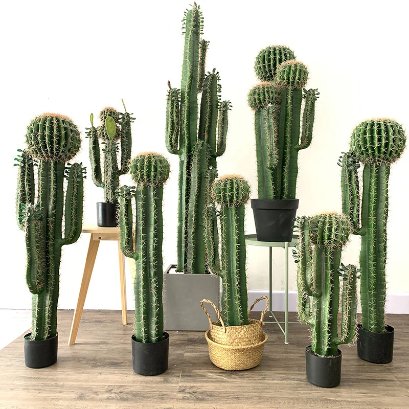 custom.songtao large scale simulated cactus decorated bonsai artificial cactus Home Decor Large Cactus Indoor