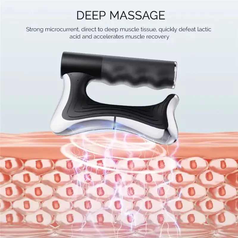 BAAO-Warm Body Lifting Electric Heating Fascia Knife New LCD Vibration Massager Muscle Relaxation Blade Comb Massage Tool
