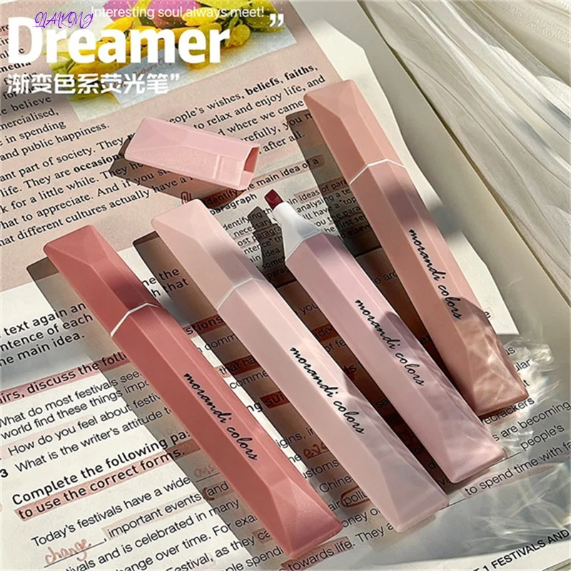 

4Pcs/box Lovely Graffiti Scrapbook Markers Pen Creative Cute Gradient Color Highlighter Marker for Kids Cute Writing Supplies