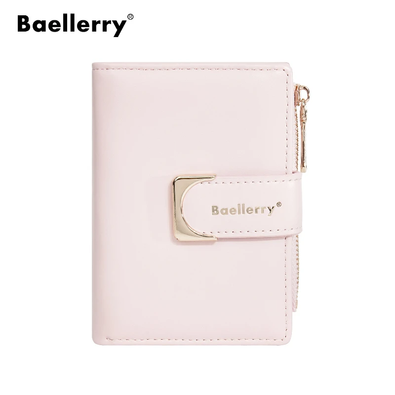 Simple, practical, exquisite short buckle multi slot card bag for women's coin purse