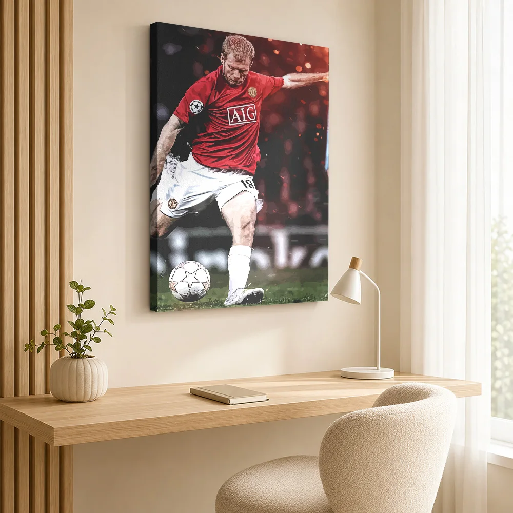 Gareth Bale Soccer Tribute Canvas Poster Monochrome Canvas Wall Art With Customized Photo For Teen Bedroom Ideal Supporter Gift