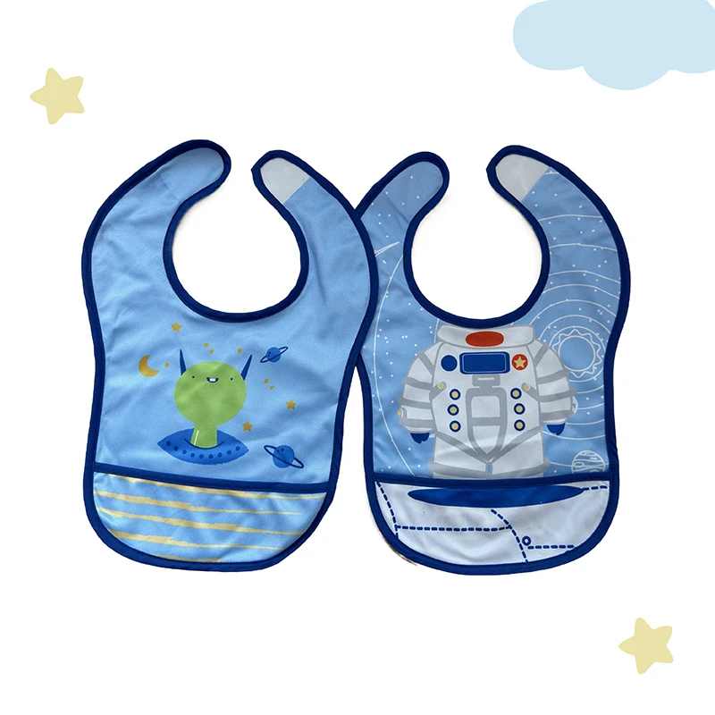 

Cute Cartoon Baby Bibs with Adjustable Straps, Soft Drool Bibs for Infants and Toddlers