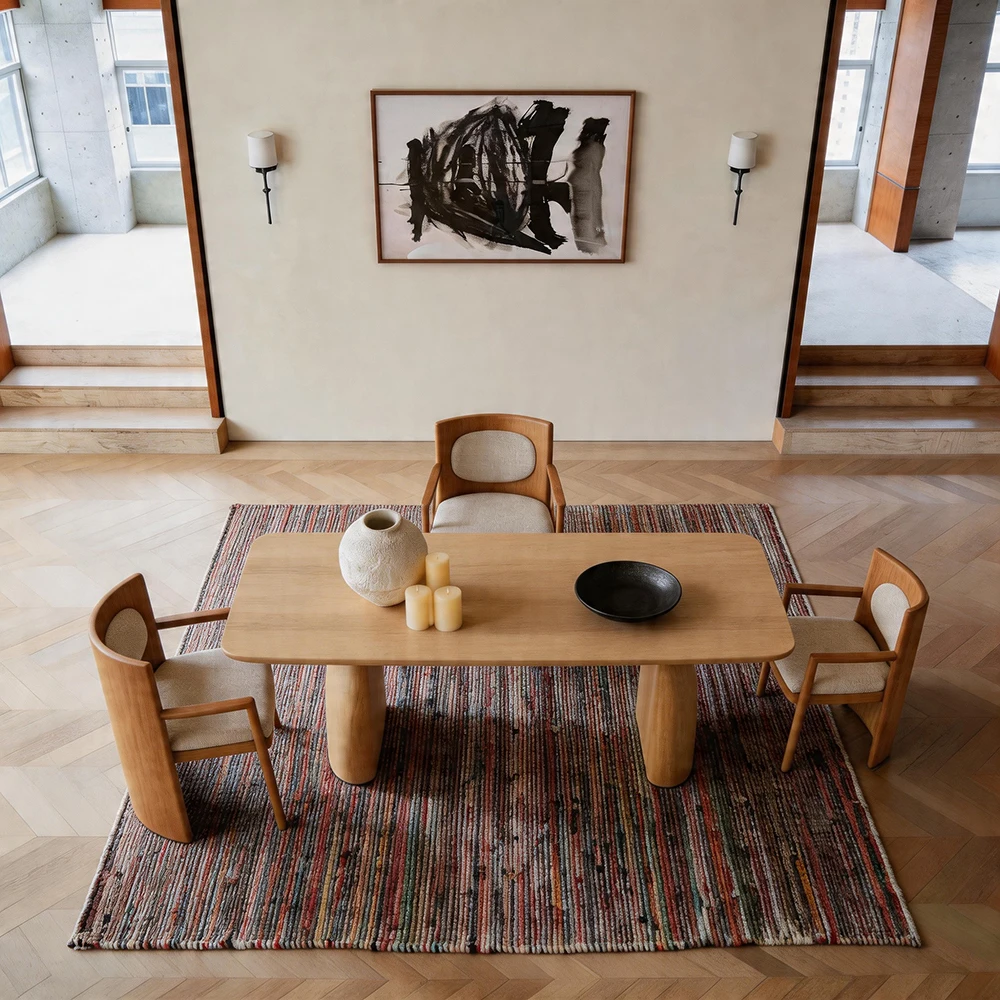 #Dining Tables Hot Sale Dining Room Furniture Modern Minimalist Wide Rectangular Dining Table Restaurant Table