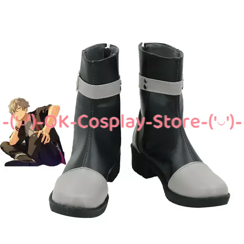 

Ogami Koga Cosplay Shoes Game Ensemble Stars Cosplay Boots PU Leather Shoes Halloween Carnival Props Custom Made